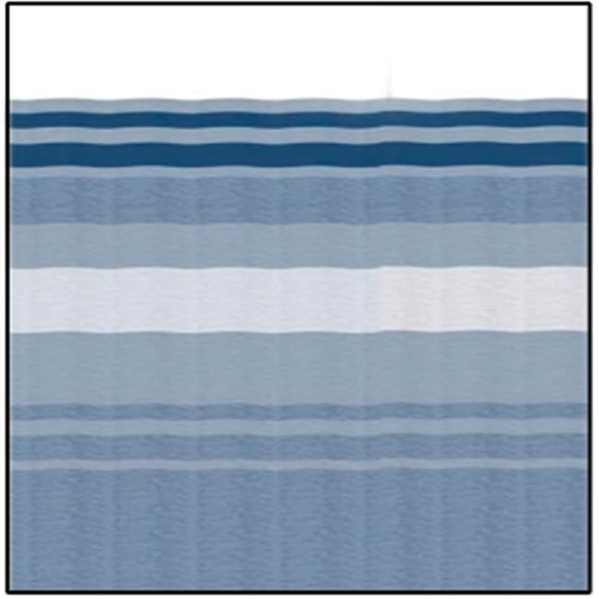 Ocean Blue Dune Stripe-White Rug V1230