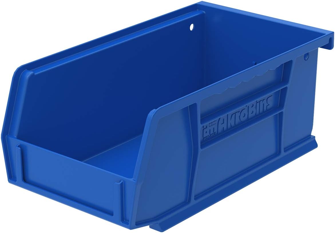 Plastic Storage Bin Hanging Stacking Containers, Black, 24-Pack M235