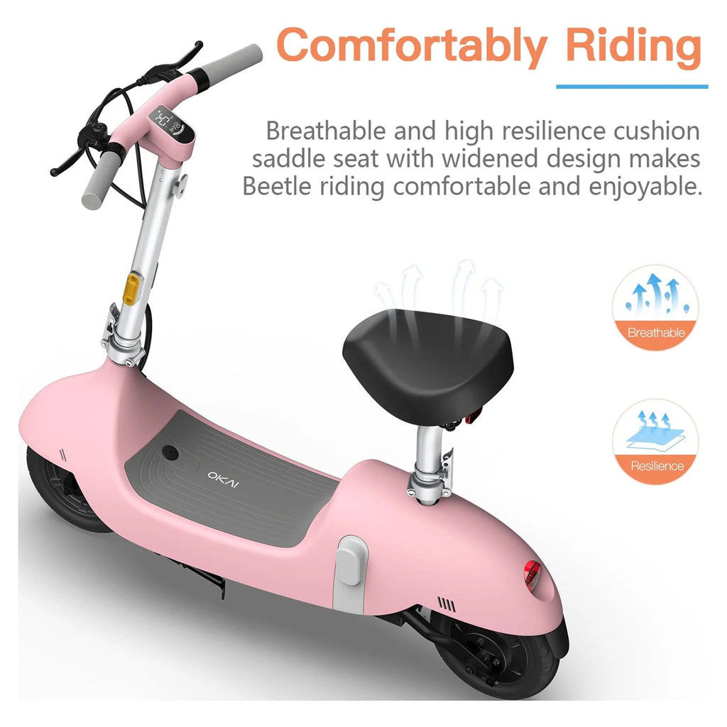 Electric Scooter with Seat, 10inch Vacuum Tires P832201