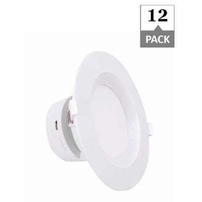 6 in. Canless 3000K IC Rated Integrated LED Recessed Kit (12-Pack) W2405