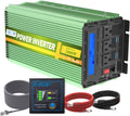 2000W 24V Power Inverter DC 24V to 110V AC with LCD and Remote Controller Dual USB Ports X503104