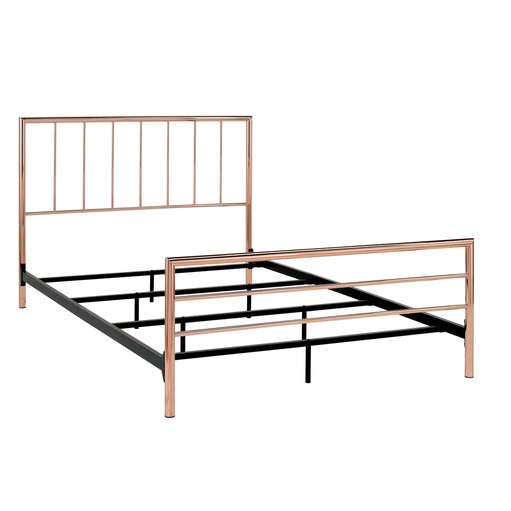 California King Rose Gold Metal Bed Q388165