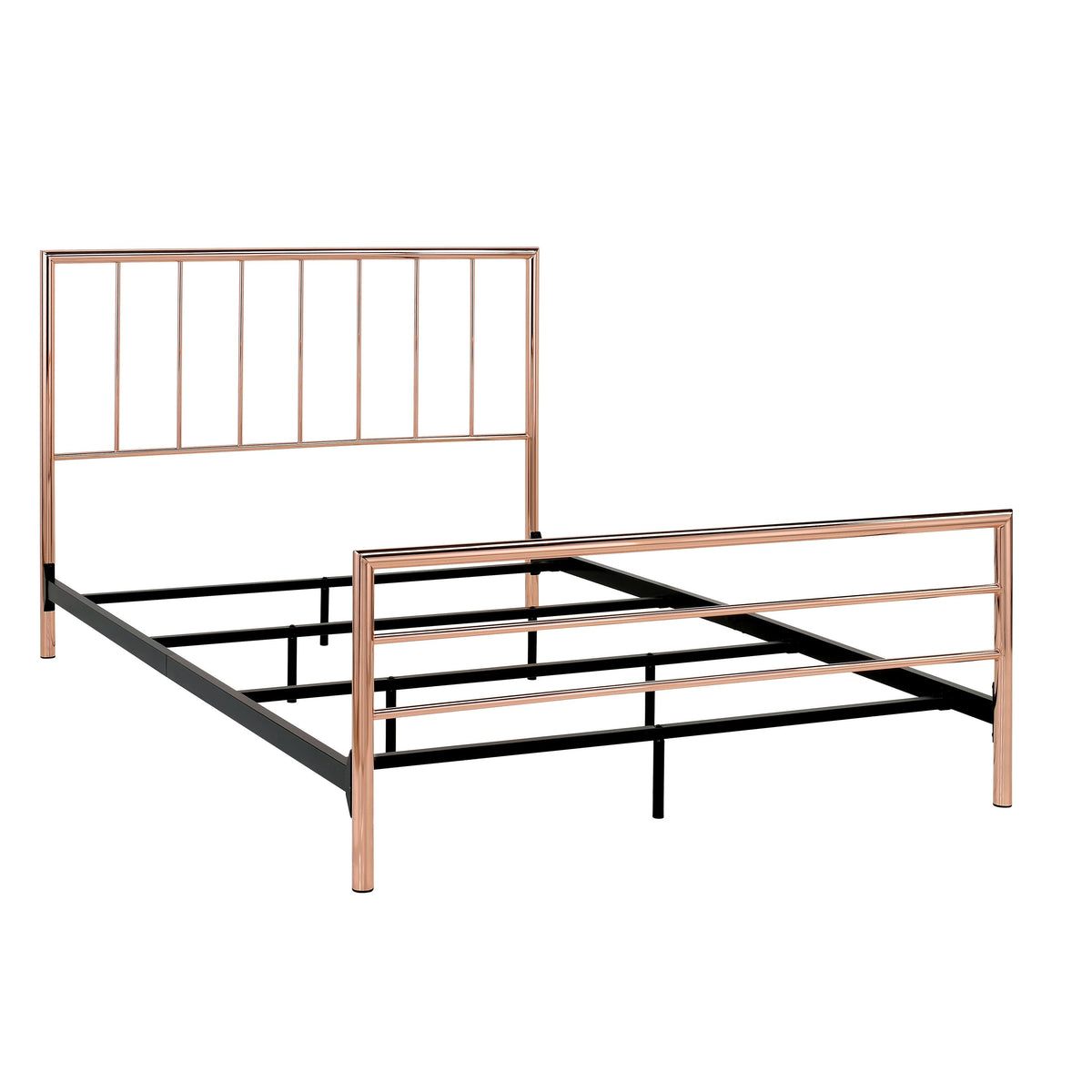California King Rose Gold Metal Bed Q388165