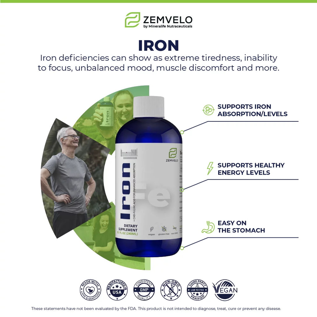 Liquid Ionic Iron Supplement 8 Oz J12119