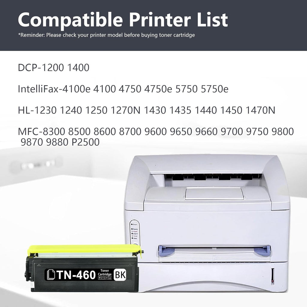 2 Pack Black Toner Cartridge for Brother Printers M56694