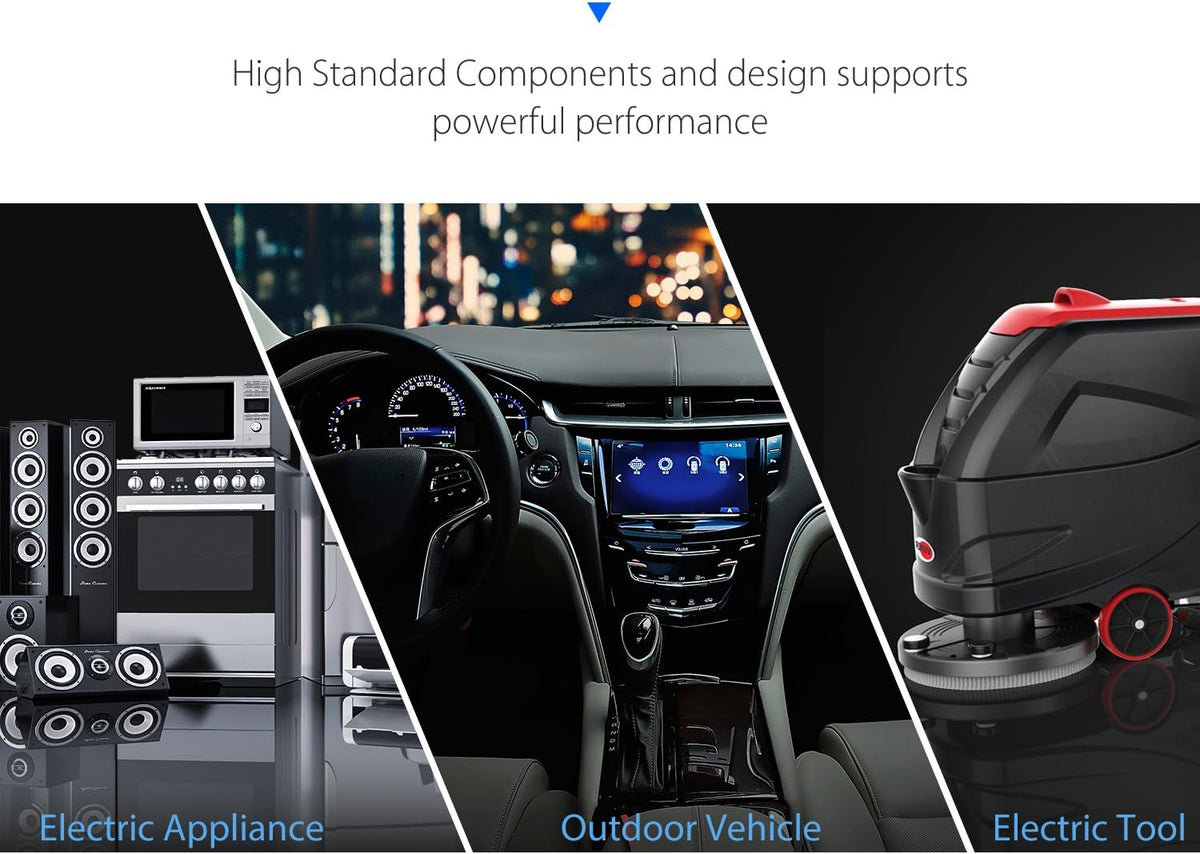2000W 24V Power Inverter DC 24V to 110V AC with LCD and Remote Controller Dual USB Ports X503104