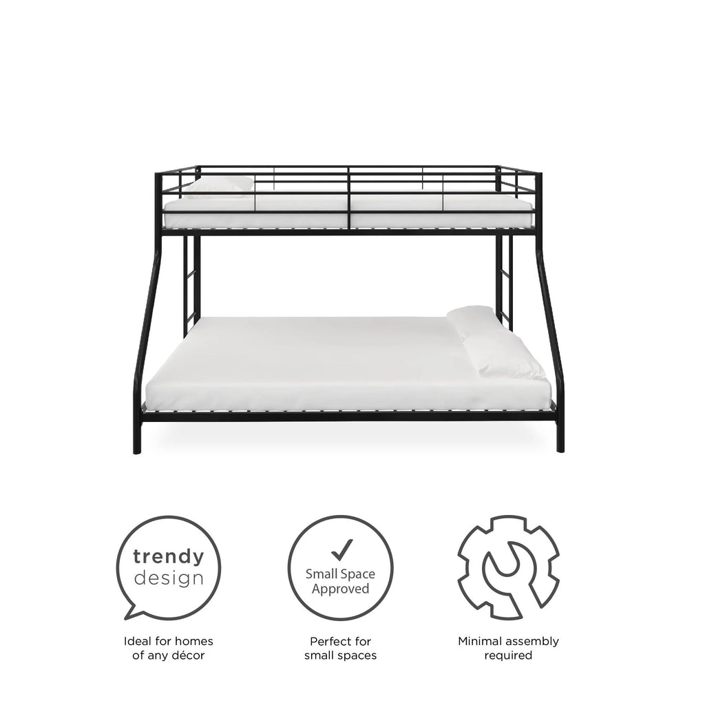 Black Twin over Full Metal Bunk Bed N82704