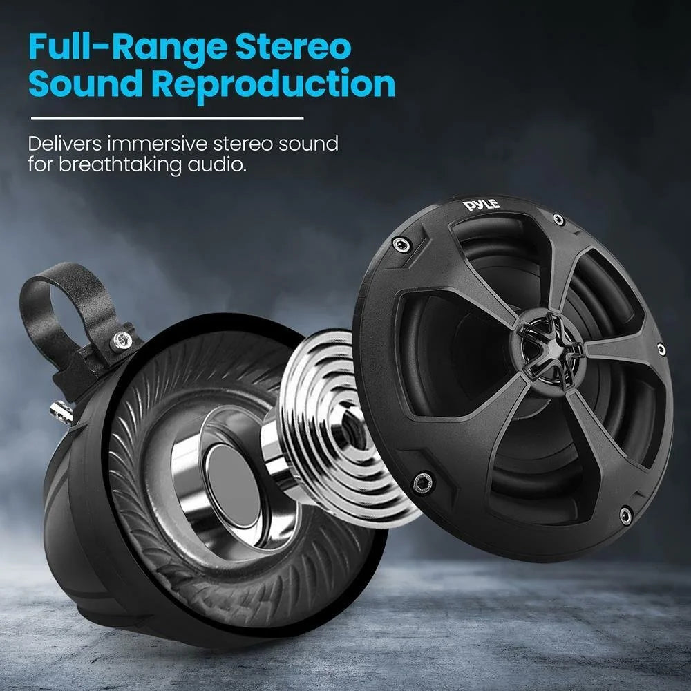 Water Resistant Marine Speaker with Wireless BT Audio Controller R693716