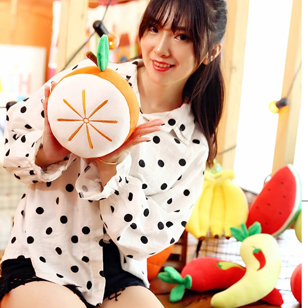 Orange Simulation Lemon Throw Pillow Plush Kids Toy R5639