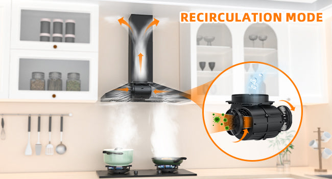 Stainless Steel Wall Mount Range Hood 30 Inch 600 CFM 3 Speed Ducted Ductless Convertible P936