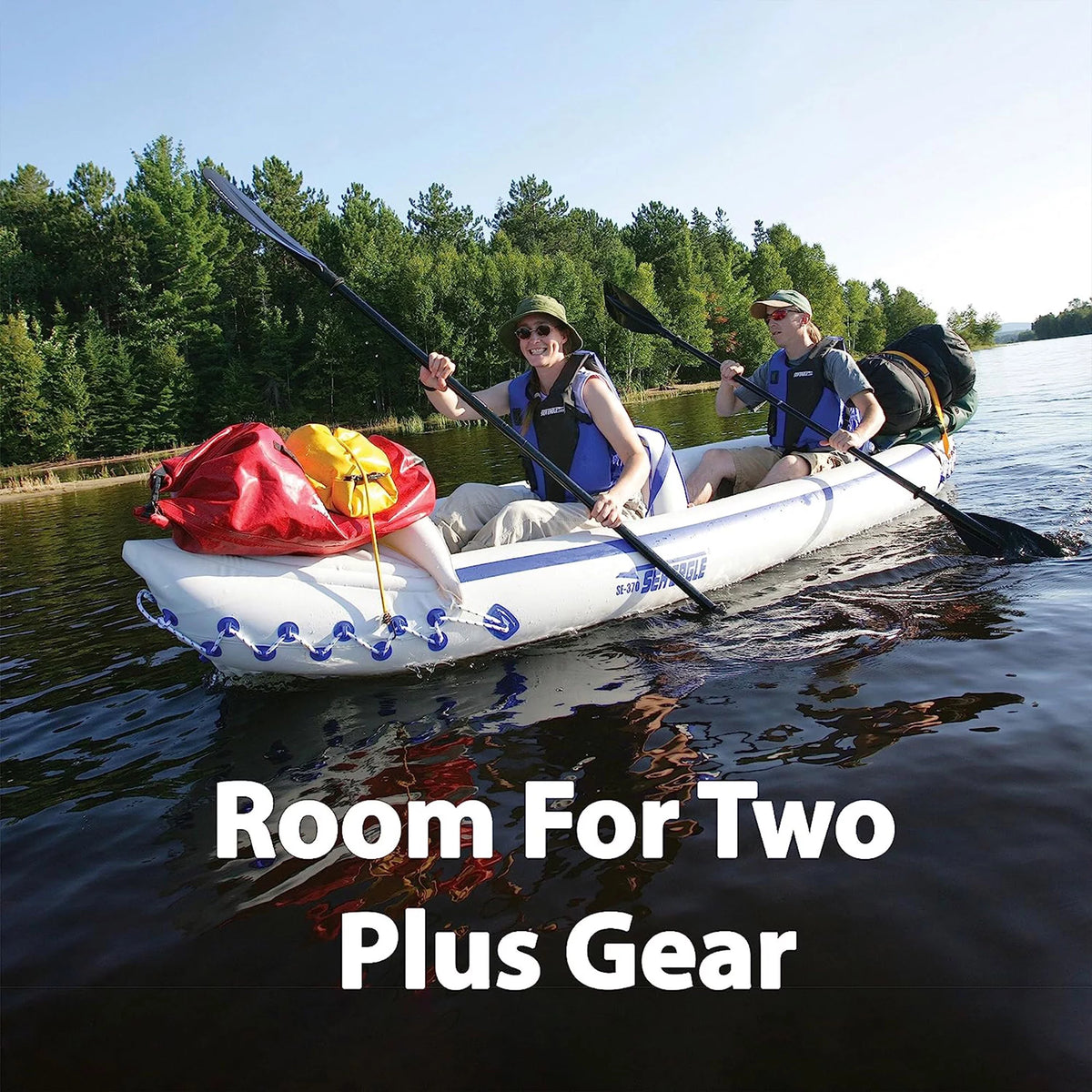 3 Person Inflatable Kayak Canoe with Paddles D544