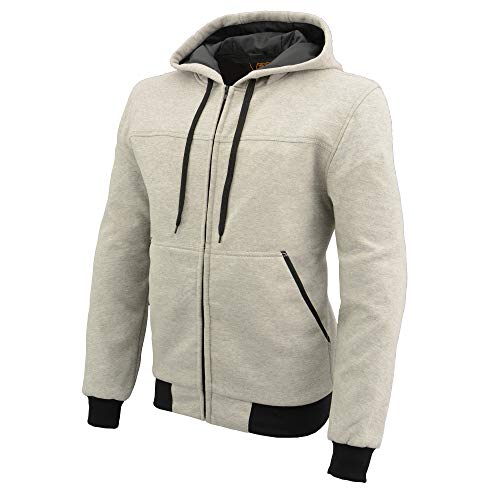 Black CE Approved Armored Riding Hoodie V60088