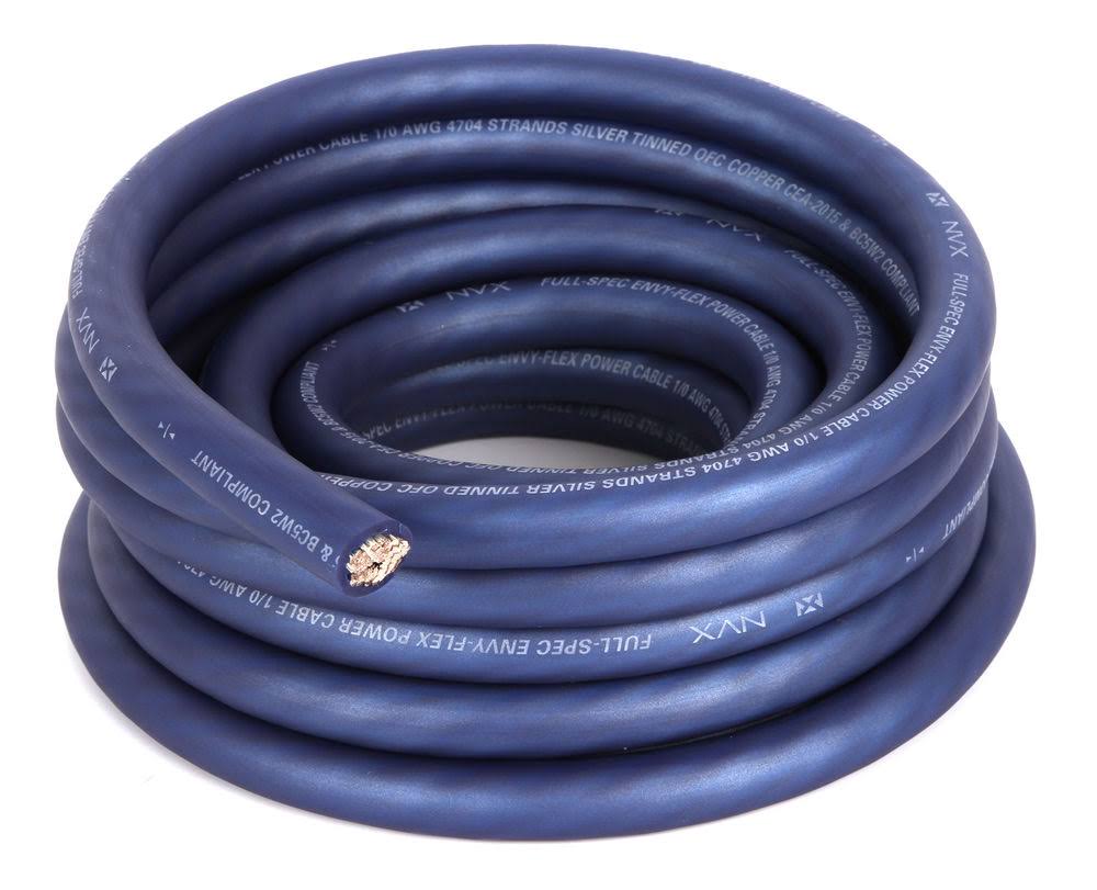 20 ft. Powder Blue 1/0-Gauge Power/Ground Wire Cable N162