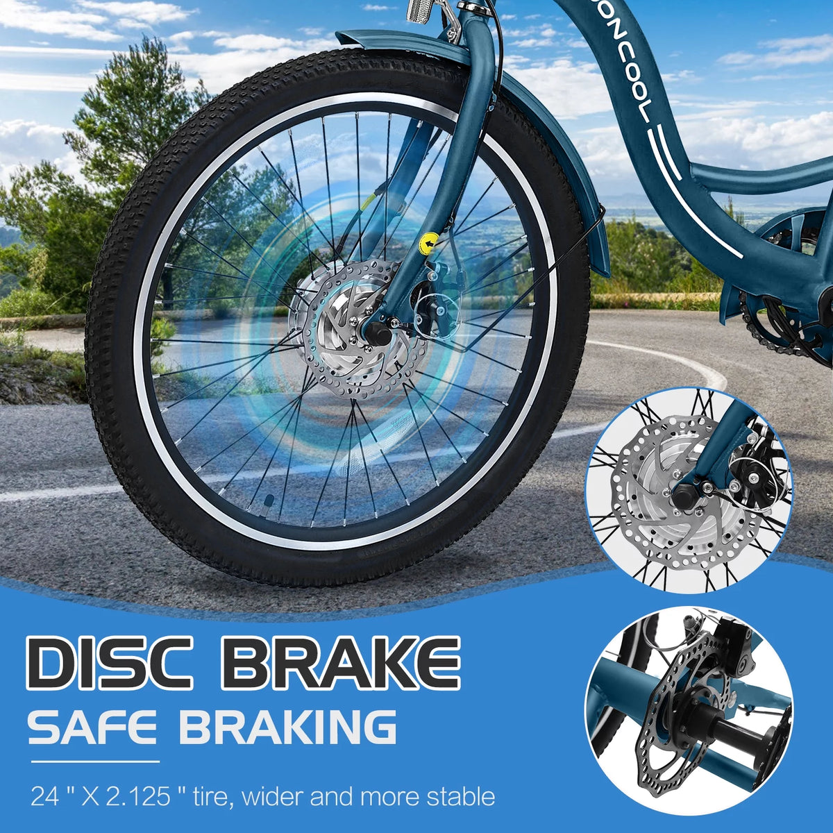24 Inch 3 Wheel Electric Tricycle 350W 7-Speed M897390
