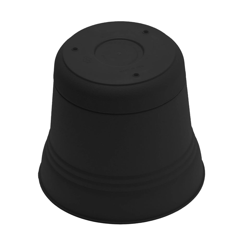Black Resin Planter with Saucer L97247