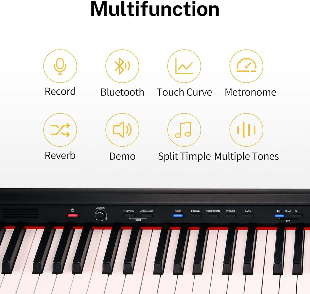 Digital Piano 88 Key Weighted Keyboard with Triple Pedals I328