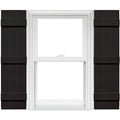 4 Board and Batten Joined Vinyl Shutters (1 Pair) - 14 x 63 Black F977246