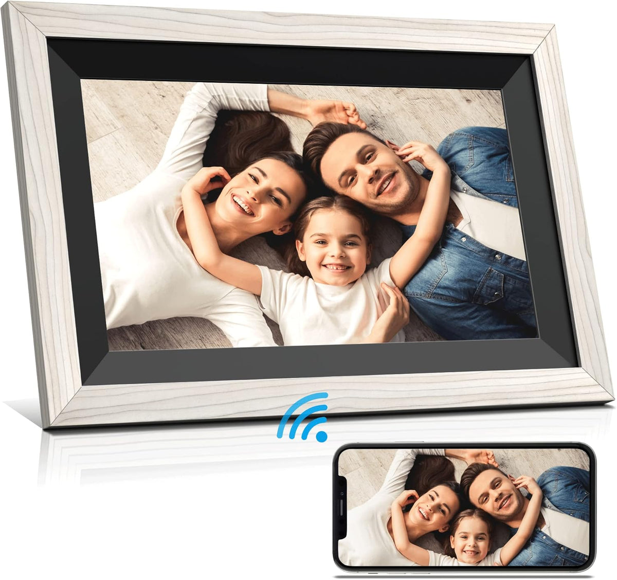Black 8 Inch WiFi Digital Photo Frame Pack of 2 Y467