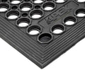 Rubber Drainage Mat, 3' Width x 10' Length, Black H88788