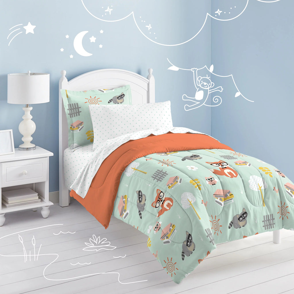 Twin 5 Piece Polyester Microfiber Comforter Set I918