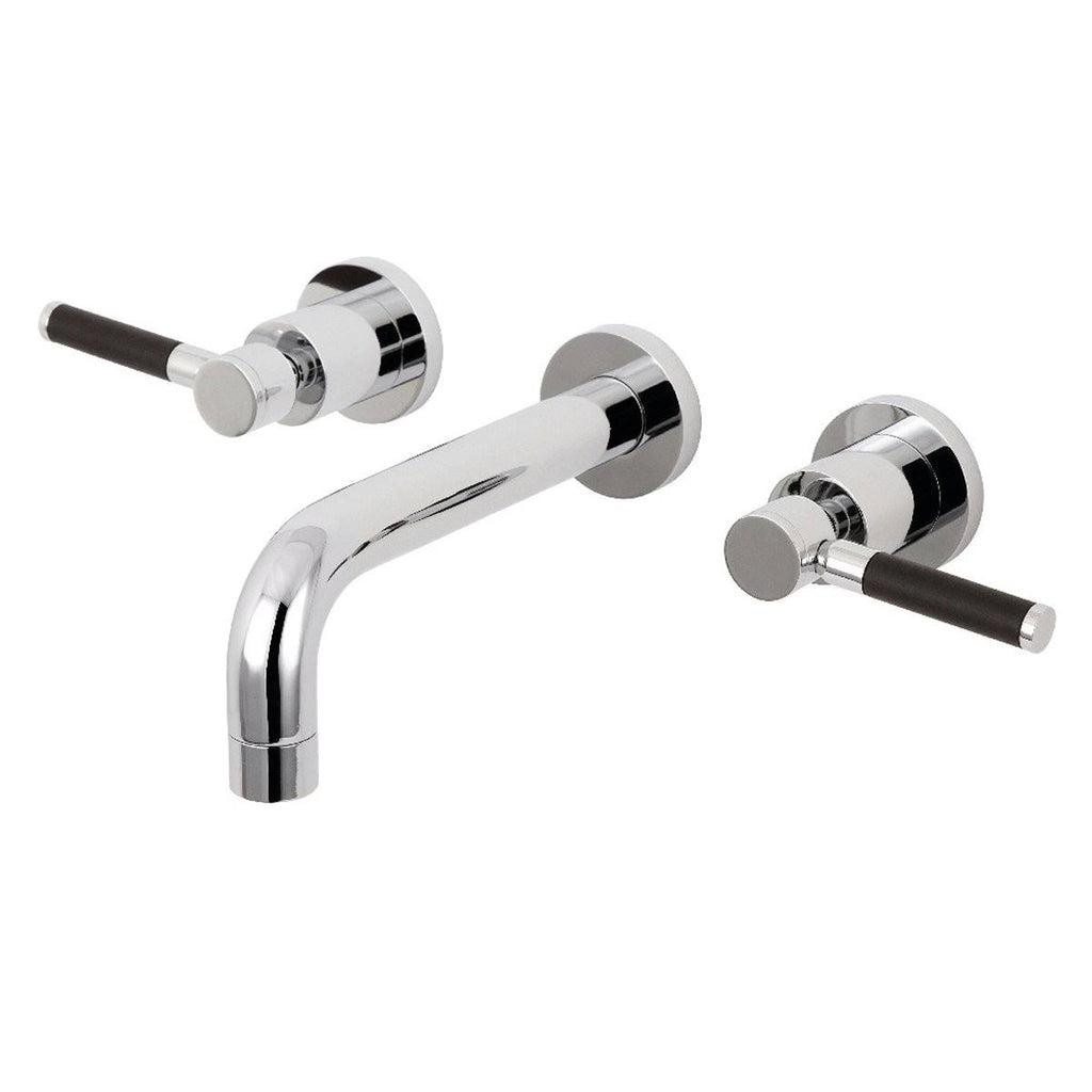 2-Handle Wall Mount Bathroom Faucet, Polished Nickel S2849