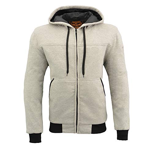 Black CE Approved Armored Riding Hoodie V60088