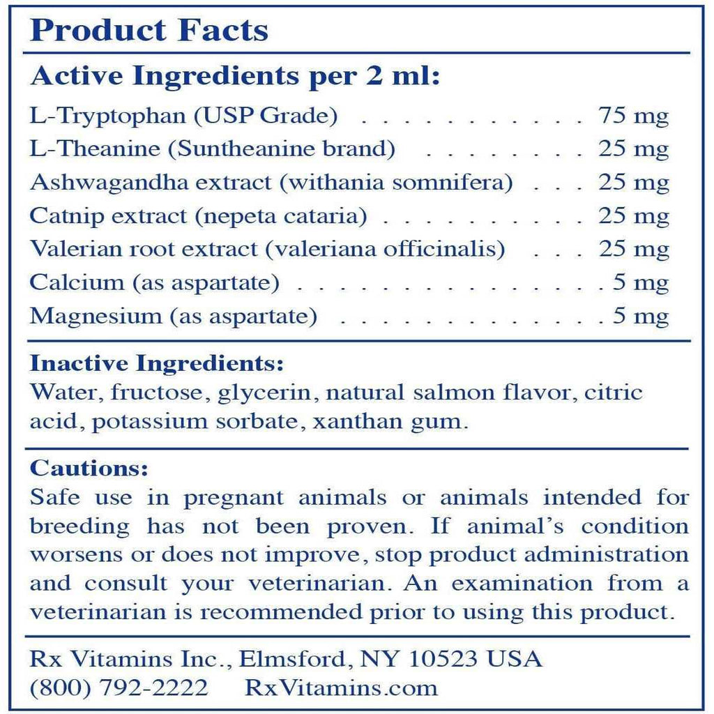 NutriCalm Liquid 4oz Pet Supplies P7072