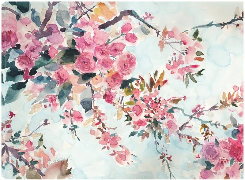 Cherry Blossoms Morning Canvas Art 32x24 P872978